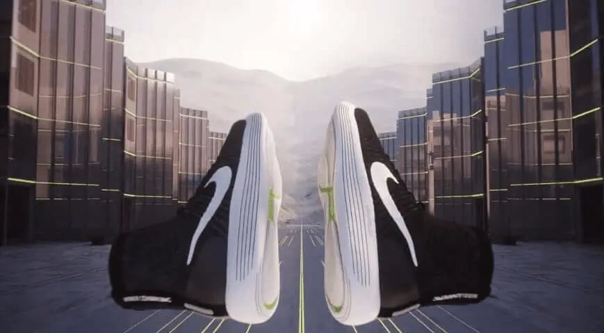 Nike shoe ad that uses an animated product video
