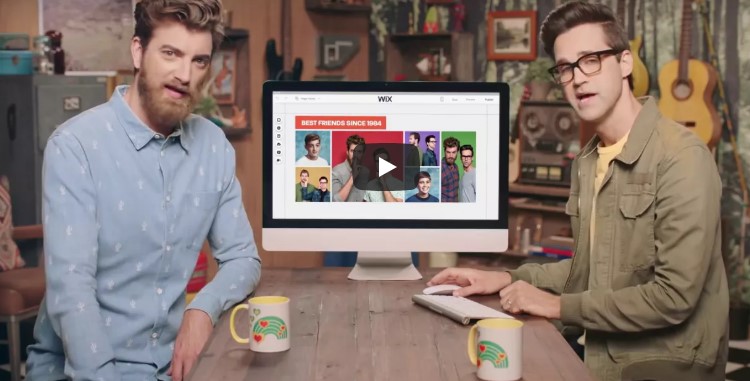 Rhett and Link take part in a social media explainer video for Wix