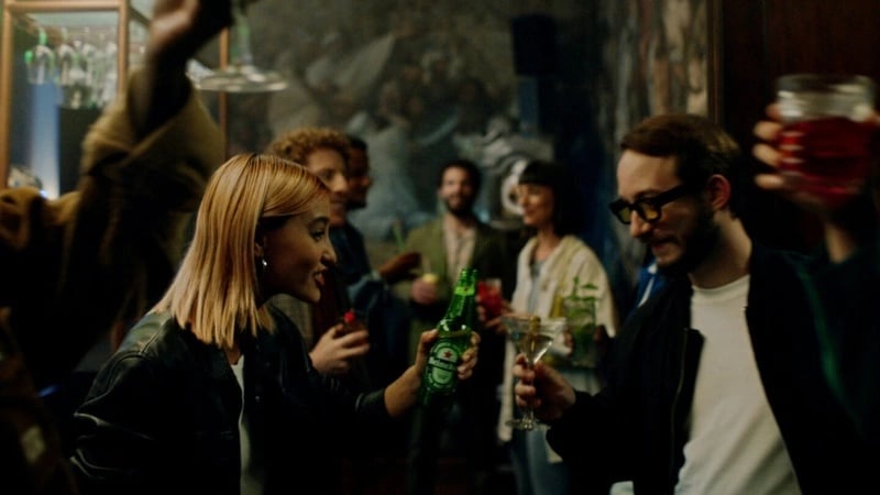 The woman with heineken