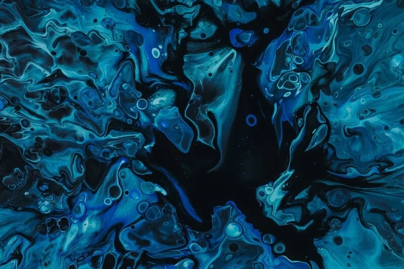Blue and black patterns