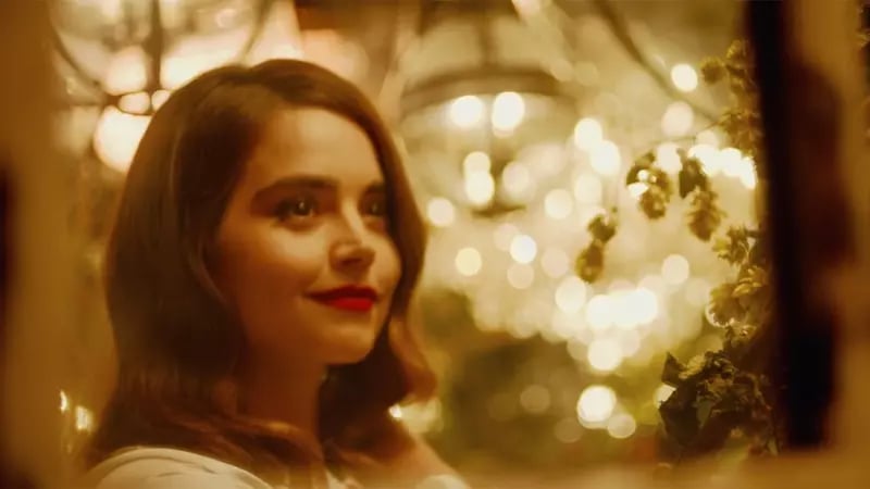 The woman with red lipstick