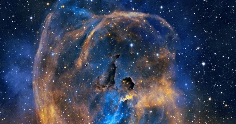 Google's year in search - video still depicting a galaxy