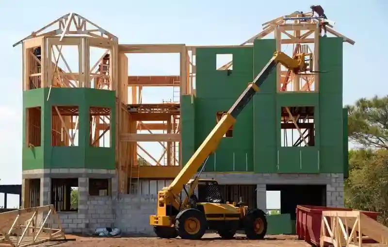 Shot of construction used in real estate video production